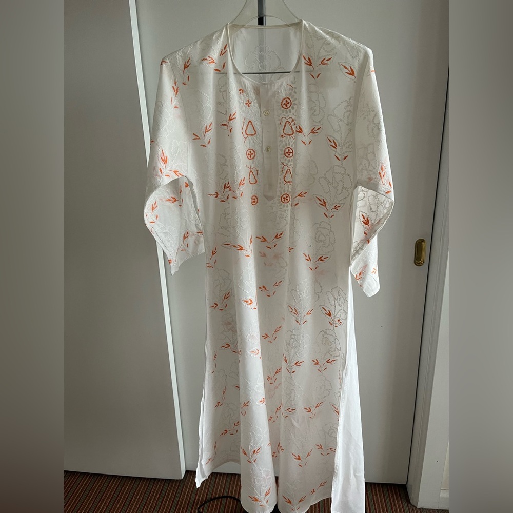 New Fabindia style Kameez Dress + salwar yoga 🧘‍♀️ set hand embroidered Chikan